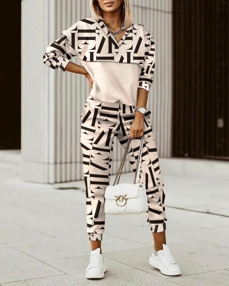Chloe Premium Jogging Suit Beige Jumpsuit