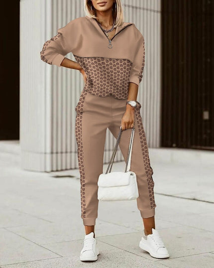 Chloe Premium Jogging Suit Brown Jumpsuit