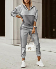 Chloe Premium Jogging Suit Gray Jumpsuit
