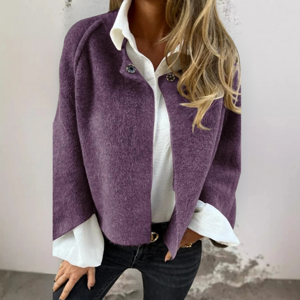 Liliane | Short coat Purple Cardigans