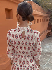 Tesse | Elegant Pleated Shirt and Skirt Ensemble Casual Set