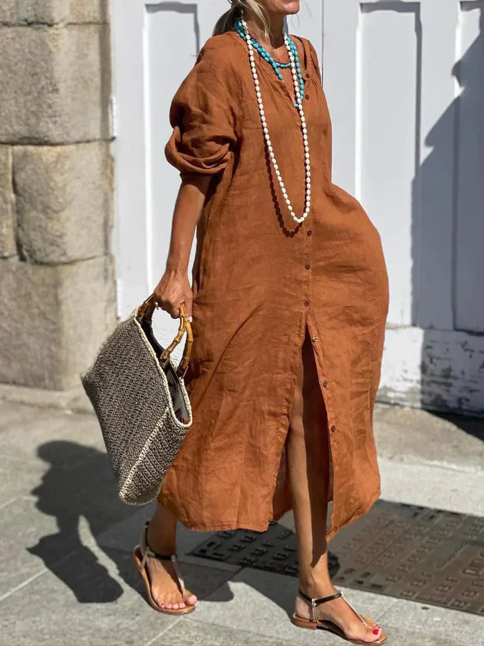 Kira™ | Chic Button-Down Maxi Dress Dress