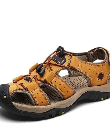 Outdoor Hook-Loop Adventure Sandals Yellow Sandals