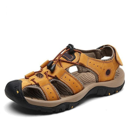 Outdoor Hook-Loop Adventure Sandals Yellow Sandals