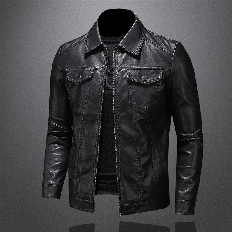 Giani | Leather Jacket Black Men Jacket