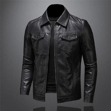 Giani | Leather Jacket Black Men Jacket