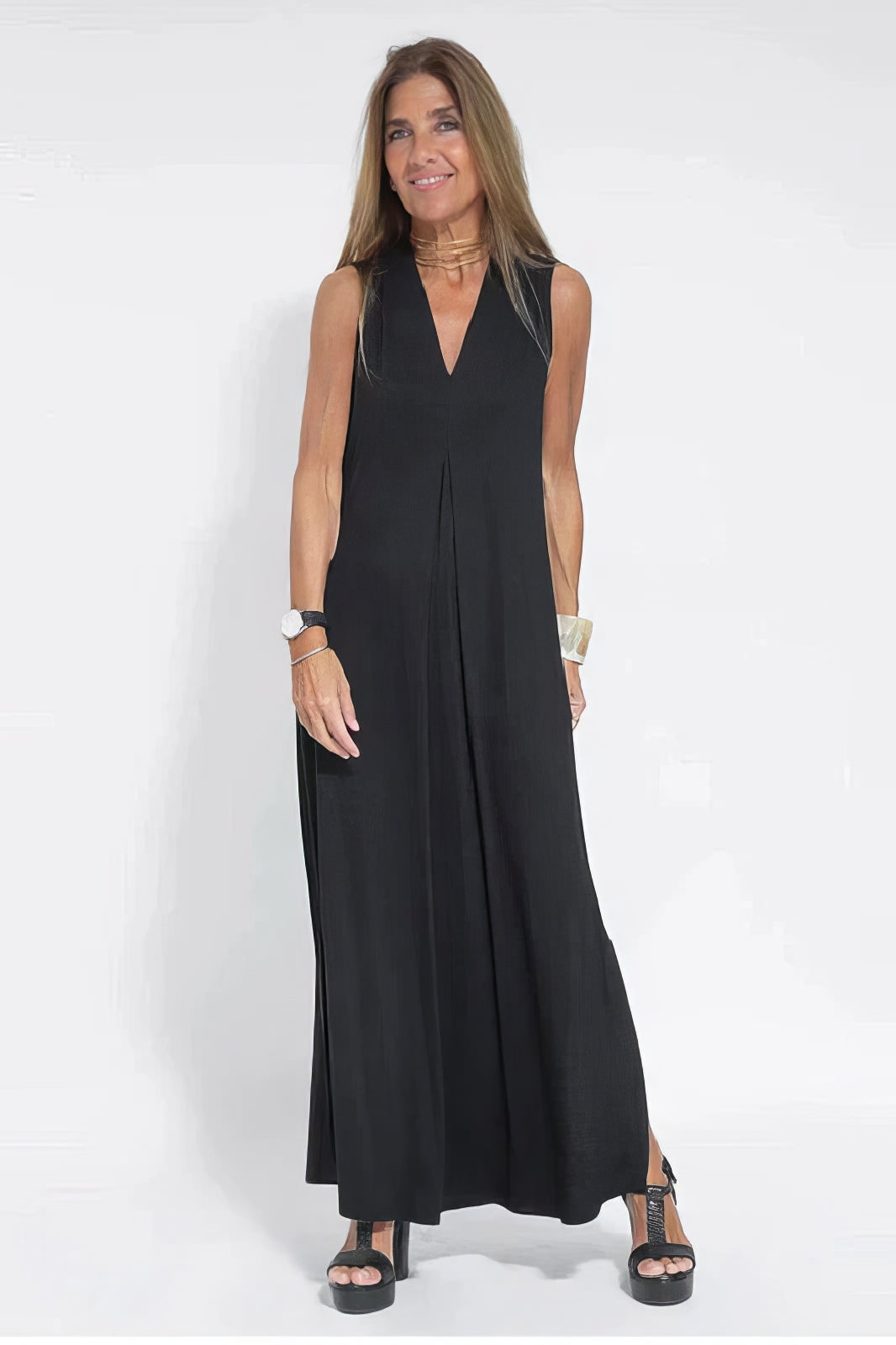 Ava | Elegant Long Dress Black Dresses