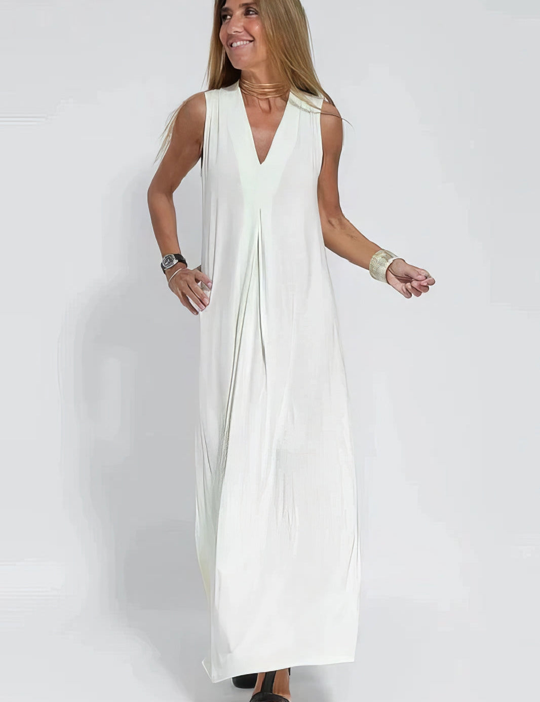 Ava | Elegant Long Dress White Dresses